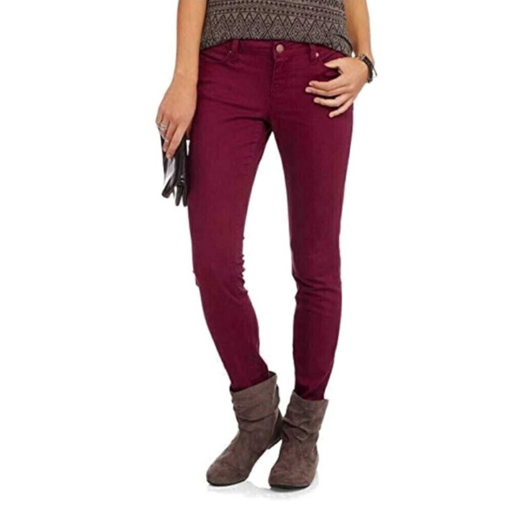 Arizona Jean Company Burgundy Skinny Jeans Size 5